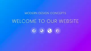 Full Screen Gradient Landing Page with HTML5, CSS3, Bootstrap 4, & Font Awesome
