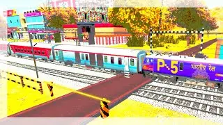 TRAIN HIGH SPEED CROSSING IN RAILWAY GATE | BUMPY RAILROAD | Train Simulator |Railworks | Train Game