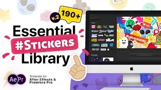 Essential Stickers Library | After Effects Template and Premiere Pro