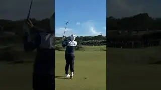Tyrrell Hatton with a great shot in tricky conditions during the 2021 