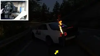 Noriyaro R32 Missile Smashed To Pieces Drifts Narrow Roads In The Dark - Assetto Corsa - Fanatec DD1