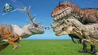 CARNUSAURUS VS ARK ASCENDED DINOSAURS | ARK: SURVIVAL ASCENDED