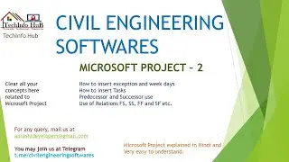 Microsoft Project - 2 (How to insert task and exception week)