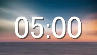 5 Minute Countdown Timer with alarm, without music [for work/study]