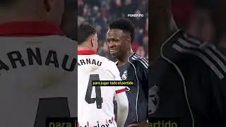 El buen rollo entre Vinicius y Arnau Martínez durante el Girona vs Real Madrid 🤝🏻