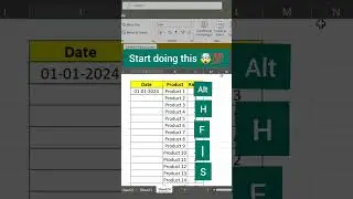 Excel Hacks | Automatic Date in Excel | Excel Tips| Excel Interview Questions for beginners #shorts
