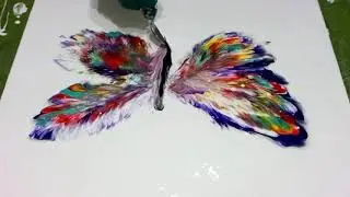 Como pintar una MARIPOSA - acrilicos fluidos #artefluido #pinturasacrilicas #mariposa #abstracto