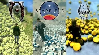 Starfield vs Skyrim vs Oblivion - 10.000 Objects Physics Comparison and Skyrim lost
