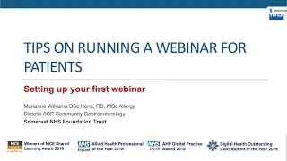 Tips on setting up a webinar for patients - Updated 2021
