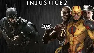 Injustice 2 - Бэтмен против Спидстеров - Intros & Clashes (rus)
