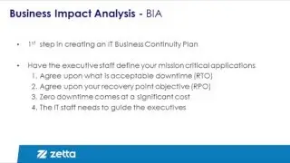 Disaster Recovery Planning Step 1: Business Impact Analysis