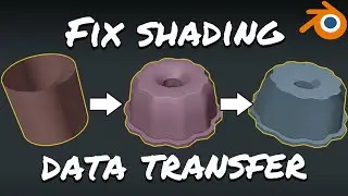 Fix shading issues on low poly assets with Data Transfer in Blender