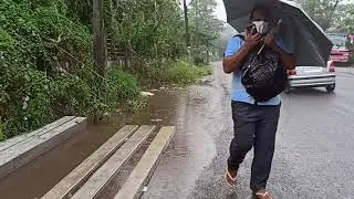 It was a rainy day