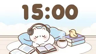15 Minute Timer 🐱 Study Timer for Classroom Focus