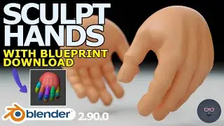 Blender 2.9 Tutorial - How to Sculpt a Stylized Hand!