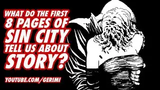 What do the first 8 pages of Sin City tell us about Story?