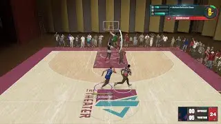 NBA 2K23 gath coast to coast one-handed rim hang poster