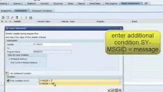 SAP ABAP Debuging using watchpoint