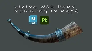 War Horn Modeling & Texturing using Maya & Substance 3D Painter | Maya 2023 | Substance Painter
