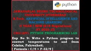 PYTHON PROGRAMMING LAB Exp 9
