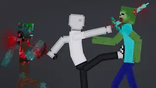 Minecraft Creatures Fight Against People In People Playground