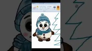 How to Draw Christmas Snow man in Ms Paint? #mspaintdrawing #mspaint #drawing
