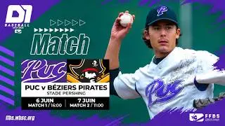 PUC VS BEZIERS - D1 FRANCE FFBS- GAME 2 - 07/06/2026 - 11H