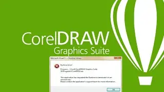 Corel draw. error fix. runtime error.