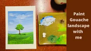 Gouache Painting tutorial for beginners | Easy painting
