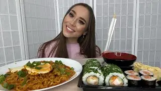 Готовим вместе корейский рамён🍜Мукбанг/отвечаю на множество вопросов от вас❤️