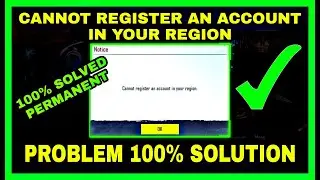CANNOT REGISTER AN ACCOUNT IN YOUR REGION PROBLEM IN PUBG MOBILE KR 100% FIX | PUBG MOBILE XGE
