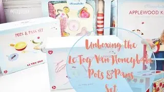 Unboxing the Le Toy Van Honeybake Pots and Pans Set