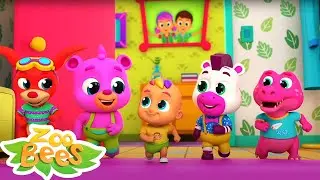 Fünf kleine Babys | Kinderreime |  Kinderlieder | Zoobees Deutschland | Musik für kinder