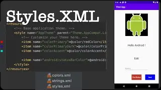 Styles.XML |Android Studio Tutorial 2020|Android App Development|How to Remove ActionBar & StatusBar