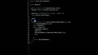 Java Program to Convert Binary Number to Decimal Number