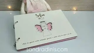Livro de Honra com Anjo asas perfuradas