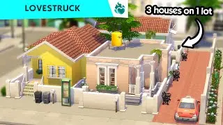 3 HOUSES ON 1 LOT IN CIUDAD ENAMORADA 🏘️ The Sims 4 Lovestruck Speed Build