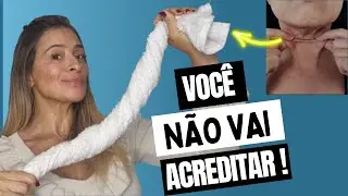 Técnica da TOALHA SALGADA para Tirar Flacidez do Pescoço e Contorno do Rosto!
