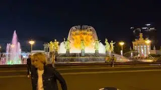 ВДНХ Москва.  ВЕЧЕРНЯЯ СЕМЕЙНАЯ ПРОГУЛКА .