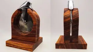Bocote Pizza Cutter Stand