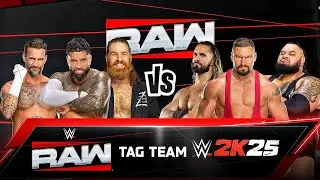 Seth Rollins, Bron Breakker & Bronson Reed vs CM Punk, Jey Uso & Sami Zayn | WWE 2K25 6-Man War