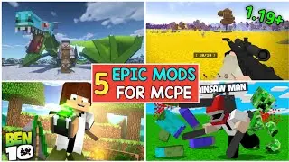 Top 5 epic mods for minecraft pocket edition || Best Minecraft mods 1.19