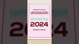 Creative New Year Greeting For Friends 2024