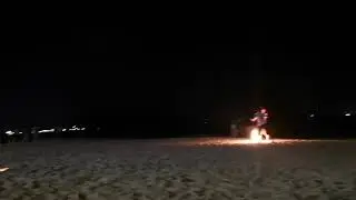 Fireshow, Wall of fire @ Klong Dao beach, Koh Lanta