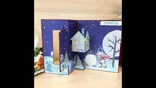 Новогодняя Pop Up открытка ЗИМА
