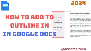 How to adding text to outlines in Google Docs