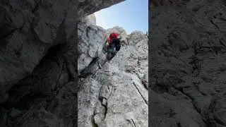 Climbing the Slovenian route in the north wall of Mt Triglav #julianalps #mountain #slovenia