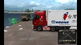 TWTS ETS2 - Taiwan Transport Renault T Range Board The Ferry @ Road to the Black Sea DLC