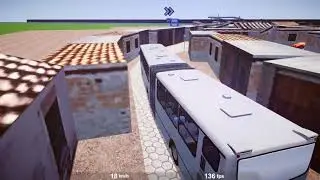 PASSING INTO THE FAVELA WITH ARTICULATED BUS WITH PARKED CARS!!! PROTON BUS SIMULATOR// 4K!