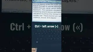 Ctrl + left arrow («) | short cut key | computer/laptop